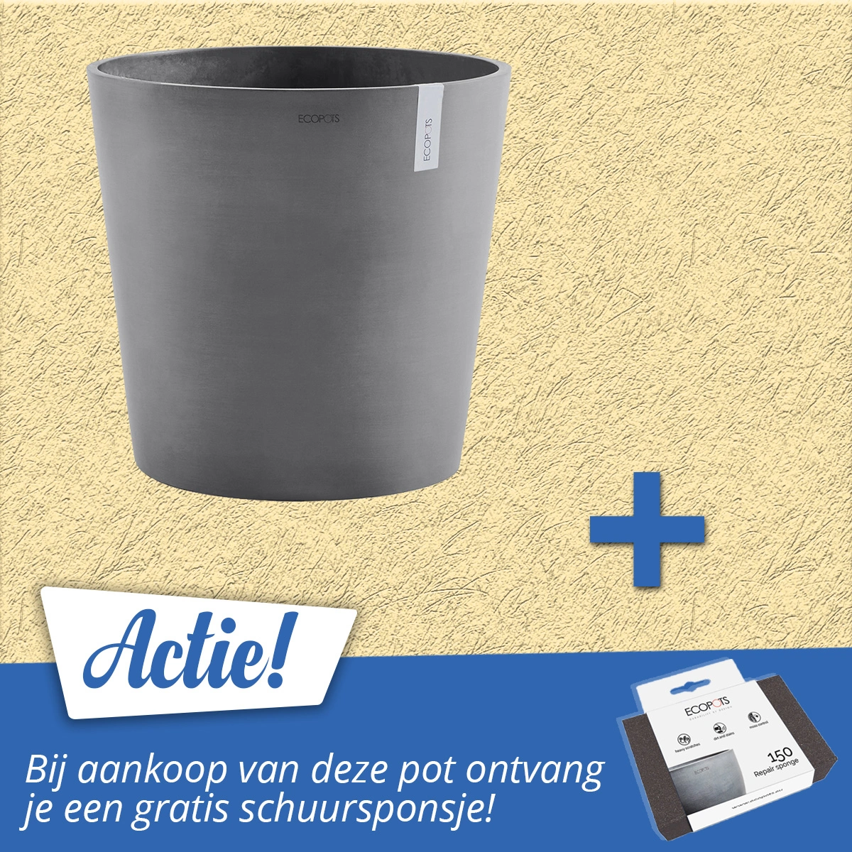 Bloempot Amsterdam Cm Grijs Ecopots Tuincentrum Outlet