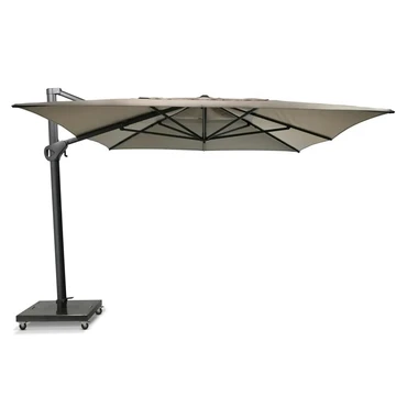 4 Seasons Outdoor Hacienda Anthracite Frame Taupe met Parasolvoet - Parasol, 4 Seasons Outdoor, Tuincentrum Outlet