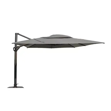 4 Seasons Outdoor Hacienda Antraciet/Charcoal met Parasolvoet - Parasol, 4 Seasons Outdoor, Tuincentrum Outlet