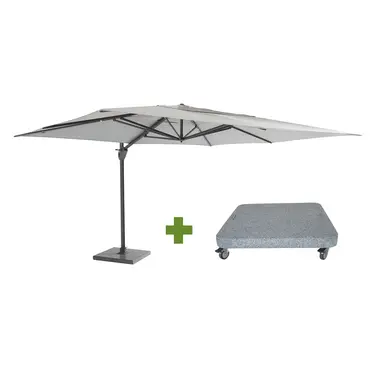 4 Seasons Outdoor Hacienda Antraciet/Lichtgrijs met Parasolvoet, 4 Seasons Outdoor, Tuincentrum Outlet