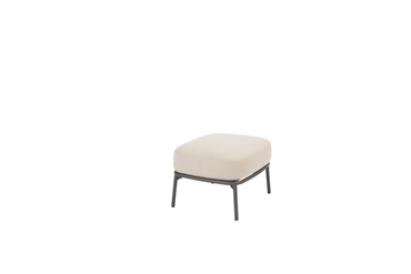 Albareto footstool anthracite with cushion zijkant, 4 Seasons Outdoor, tuincentrumoutlet.com