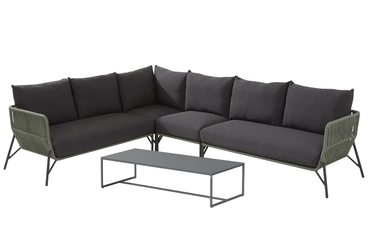 Antara Loungeset (incl. Valetta-salontafel) - Groen, Taste by 4 Seasons Outdoor, Tuincentrum Outlet