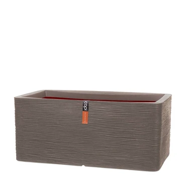 Bak rechthoek Rib NL 73x39x32 warm taupe, Capi Europe, tuincentrumoutlet