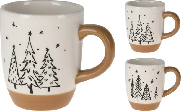 BEKER KERSTBOOM 10CM 2ASS