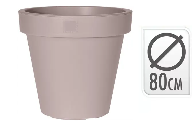 BLOEMPOT TAUPE VITA ROND DIA 80CM, Koopman, tuincentrumoutlet