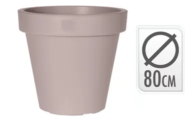 BLOEMPOT TAUPE VITA ROND DIA 80CM, Koopman, tuincentrumoutlet