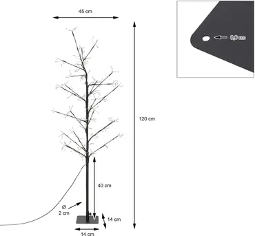 BOOM 240LED WARM WIT 120CM - afbeelding 2