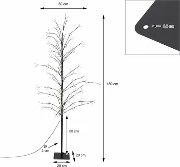 BOOM 480LED WARM WIT 180CM - afbeelding 3