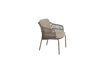 Capalbio dining chair terre with 2 cushions rechts, 4 Seasons Outdoor, tuincentrumoutlet.com