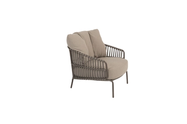 Capalbio living chair terre with 2 cushions zijkant rechts, 4 Seasons Outdoor, tuincentrumoutlet.com