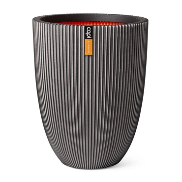 Vase elegant low Groove NL 34x46 anthracite, Capi Europe, tuincentrumoutlet