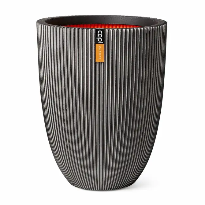 Vase elegant low Groove NL 46x58 anthracite, Capi Europe, tuincentrumoutlet