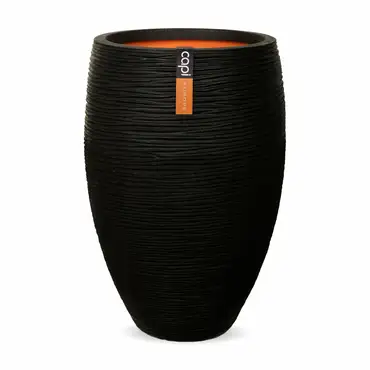 Vase elegant deluxe Rib NL 40x60 black, Capi Europe, tuincentrumoutlet