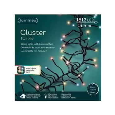 Cluster twinkle led l13,5m, Lumineo, tuincentrumoutlet
