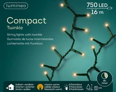 Compact twinkle led 16m-750l k.warm - afbeelding 3