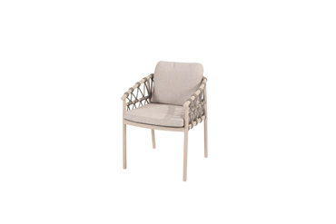 Dining Tuinstoel Piacenza Latte 4SO Kussens Lounge Stoel Buiten Eettafelstoel 4 Seasons Outdoor