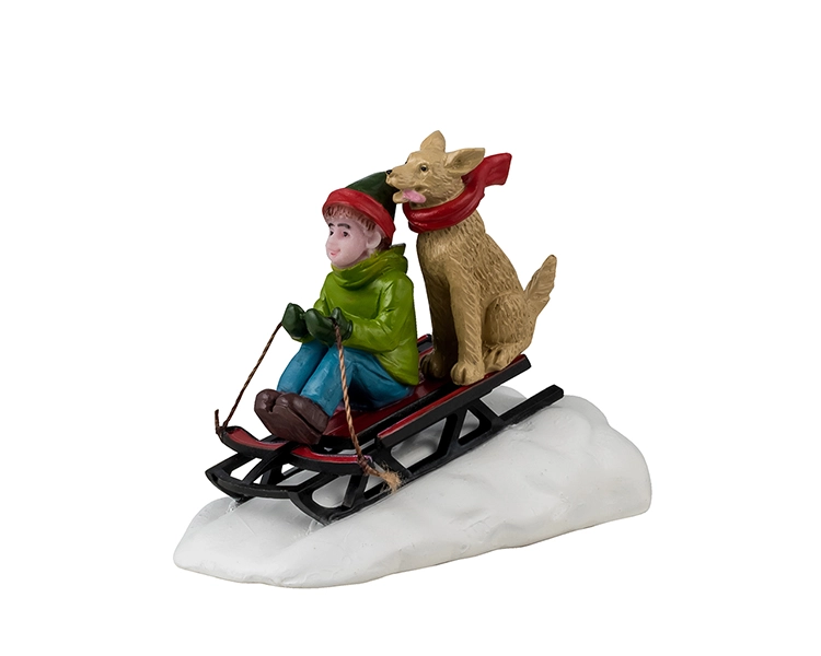 Dog Gone Downhill Sledding Lemax Caddington Village Collection 2024