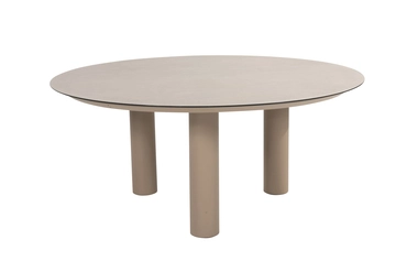 Donato lage diningtafel 160 cm (H69) keramiek print latte voorkant, 4 Seasons Outdoor, tuincentrumoutlet.com