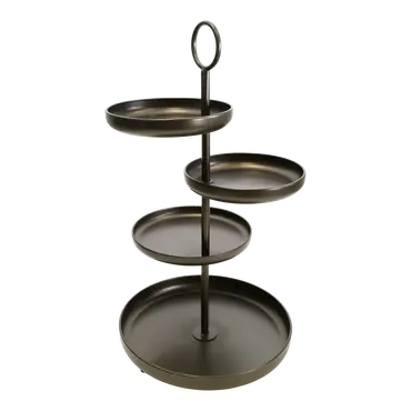 Etagère Metaal Zwart (L45.5 x B41 x H75 cm), NOACH Outdoor, Tuincentrum Outlet