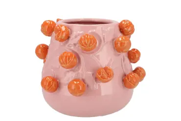 FRUIT MANDARIN LIGHT PINK POT 24X19CM NM