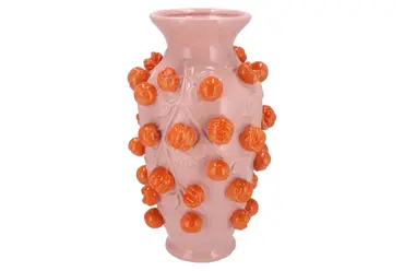 FRUIT MANDARIN LIGHT PINK VASE 24X38CM NM, Daan Kromhout, tuincentrumoutlet.com