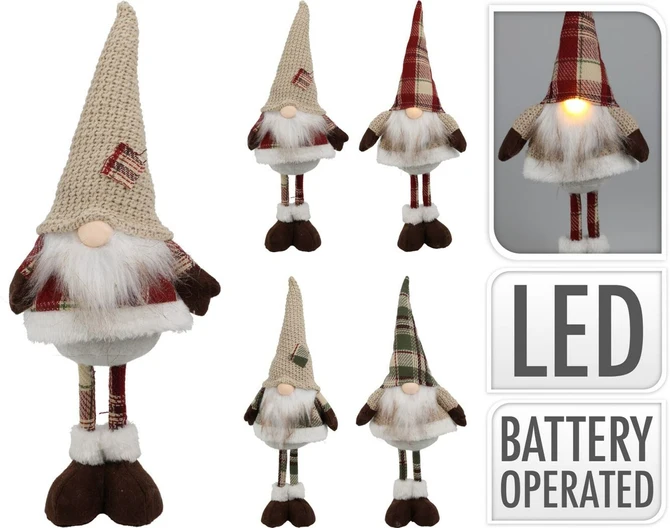 GNOME STAAND MET LED 42CM 4ASS