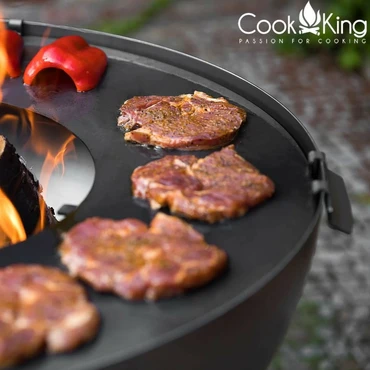 Grillplaat dia 78 cm met grillrooster 36 cm met 4 handvatten - Sfeerbeeld 2, CookKing, Tuincentrum Outlet