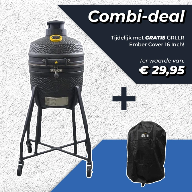 GRLLR Ember Classic 16 Inch | Charcoal Black Trolley - Actie, GRLLR, Tuincentrum Outlet