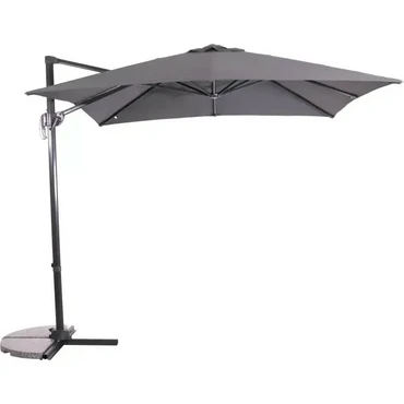 Grote Zweefparasol Libra Grijs 2,5x2,5m Compleet - Parasol, Lesli Living, Tuincentrum Outlet