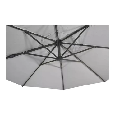 Grote Zweefparasol VirgoFlex Antraciet 3,5m met Kruisvoet en Parasolvoettegels - Parasol 3, Lesli Living, Tuincentrum Outlet