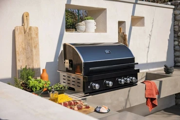 Imperatore Nero Gasbarbecue 4 Burners Built-In Gun Metal sfeer, Boretti, Tuincentrum Outlet