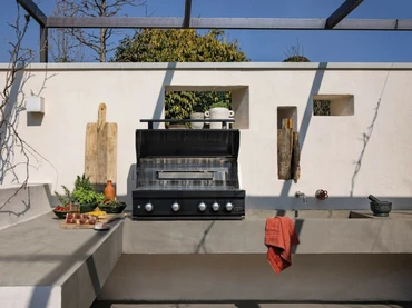 Imperatore Nero Gasbarbecue 4 Burners Built-In Gun Metal sfeer 2, Boretti, Tuincentrum Outlet