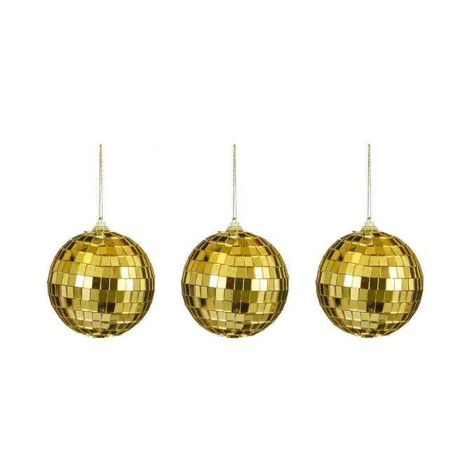 Kerstbal d8cm spiegel goud (1), House of Seasons, tuincentrumoutlet