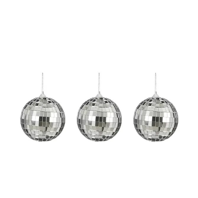 Kerstbal d8cm spiegel zilver, House of Seasons, tuincentrumoutlet