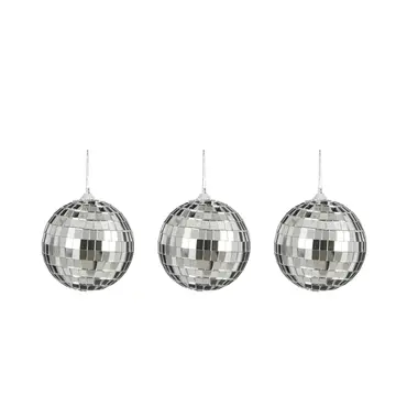 Kerstbal d8cm spiegel zilver, House of Seasons, tuincentrumoutlet