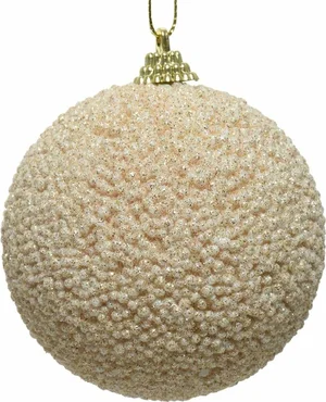 Kerstbal foam d10cm kraal parel