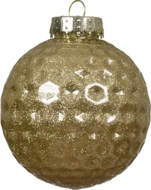 Kerstbal plc d8cm licht goud