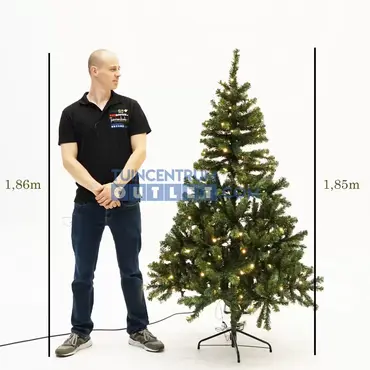 Kunstkerstboom Charlton LED h185 d115 cm groen 3, Edelman, tuincentrumoutlet