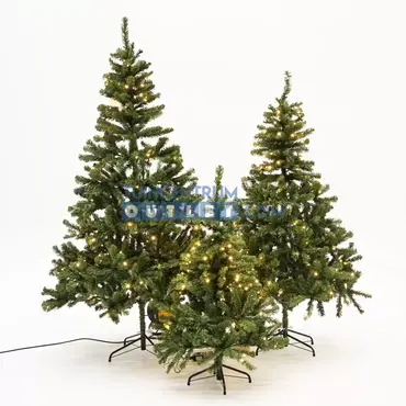 Kunstkerstboom Charlton LED h185 d115 cm groen serie, Edelman, tuincentrumoutlet