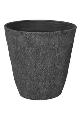Kunststof pot rond asch stone - XL - afbeelding 1
