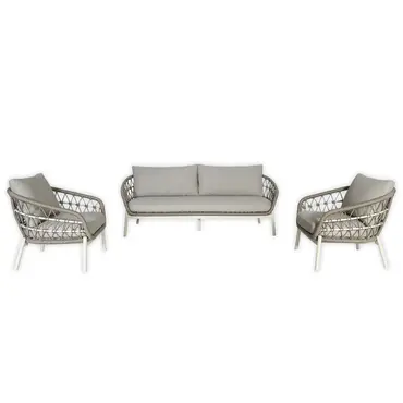 Loungeset Dakota 4-delig Bruin, Vita, tuincentrumoutlet