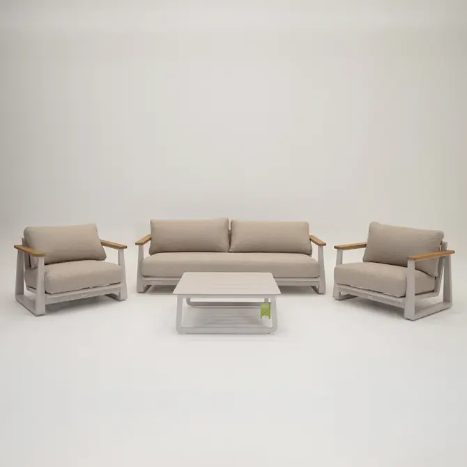 Loungeset Leather II creme/beige, Vita, Tuincentrumoutlet