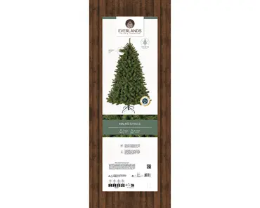 Malmo spruce d119h180cm groen-wit verpakking, Everlands, tuincentrumoutlet