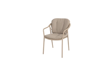 Manitoba stacking dining chair latte with 2 cushions