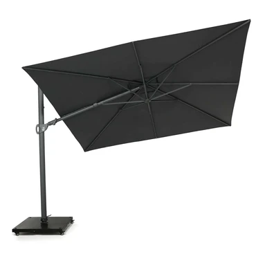 Monaco III Flex l300b300cm Grijs met Kruisvoet en Parasolvoettegels - Parasol 3, Lesli Living, Tuincentrum Outlet