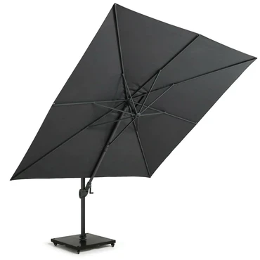 Monaco III Flex l300b300cm Grijs met Kruisvoet en Parasolvoettegels - Parasol 4, Lesli Living, Tuincentrum Outlet