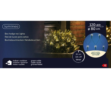 Netverl. buxus led d80cm-120l w.wit - afbeelding 4