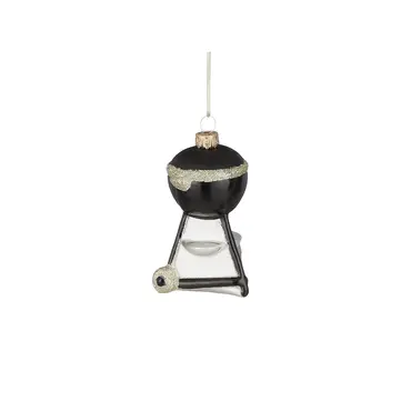 Ornament Glas BBQ (L6.5 x B6 x H11 cm) Zwart, House of Seasons, Tuincentrum Outlet