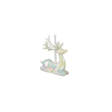 Ornament hert l7.5b2.5h9 wit, House of Seasons, tuincentrumoutlet