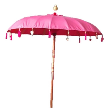 Parasol bali d185h260cm roze, van der Leeden, tuincentrumoutlet